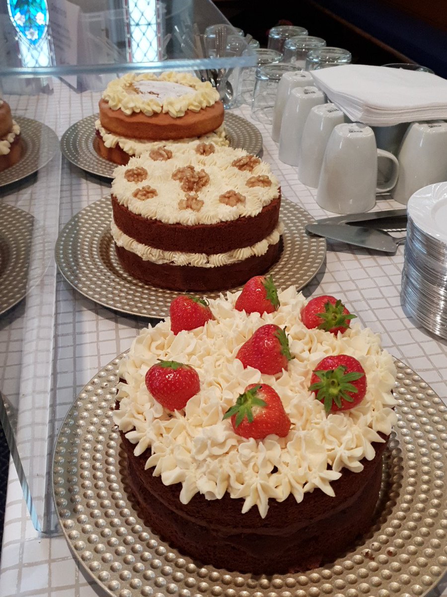Thus morning's cakes at Grace Cafe. The coffee is ready. Come in from the cold ... you'll be very welcome