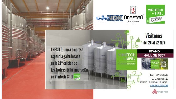 intranox's tweet photo. ✔Aquí os facilitamos nuestra ubicación exacta en la feria de Vinitech- Sifel. @vinitechsifel
📌Reservaros los días del 20 al 22 de nov.
#oresteo #intranox #gruporuiz #VinitechSifel2018 #feria https://t.co/hYEgtNVVWs