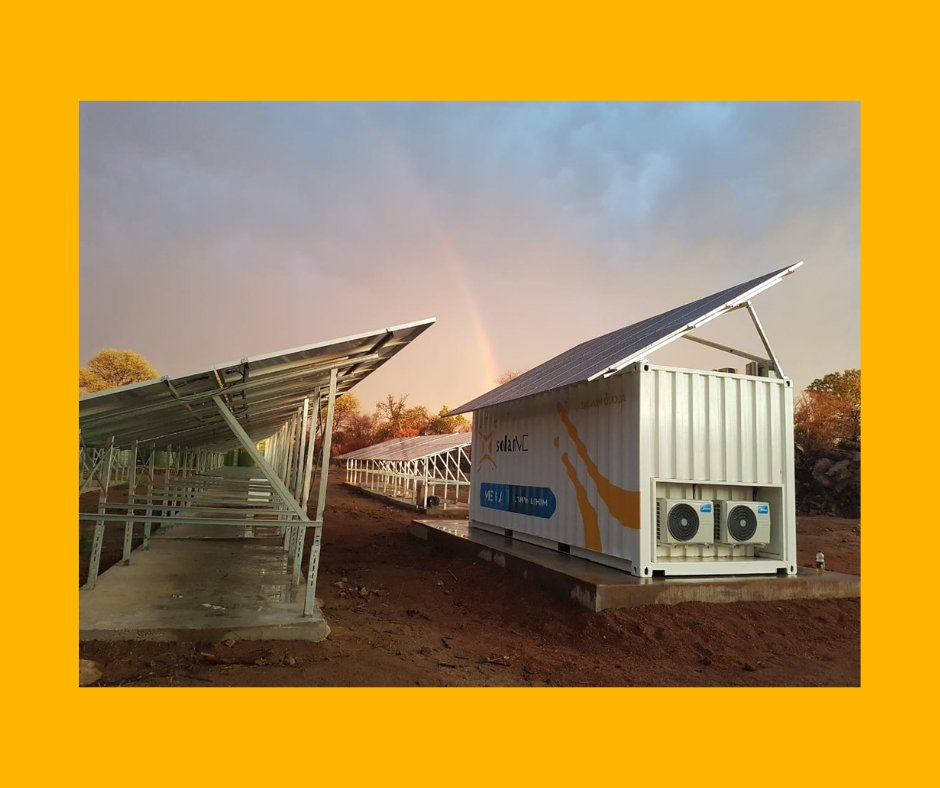 Save money on expensive diesel &amp; utility costs; ensure your business always has access to energy. Solar MD Renewable Mini-Grids combining Solar + Lithium-ion battery storage; because there should be a pot of gold at the end of every rainbow #MondayMotivaton #solarenergy #Africa