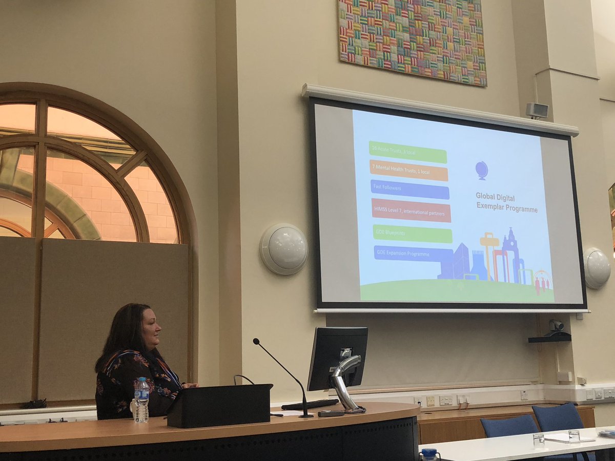 Kate Warriner overviews Liverpool’s role in the Global Digital Exemplar programme and novel digital work streams in action  #PADS2018 #RLBUHT #universityofliverpool