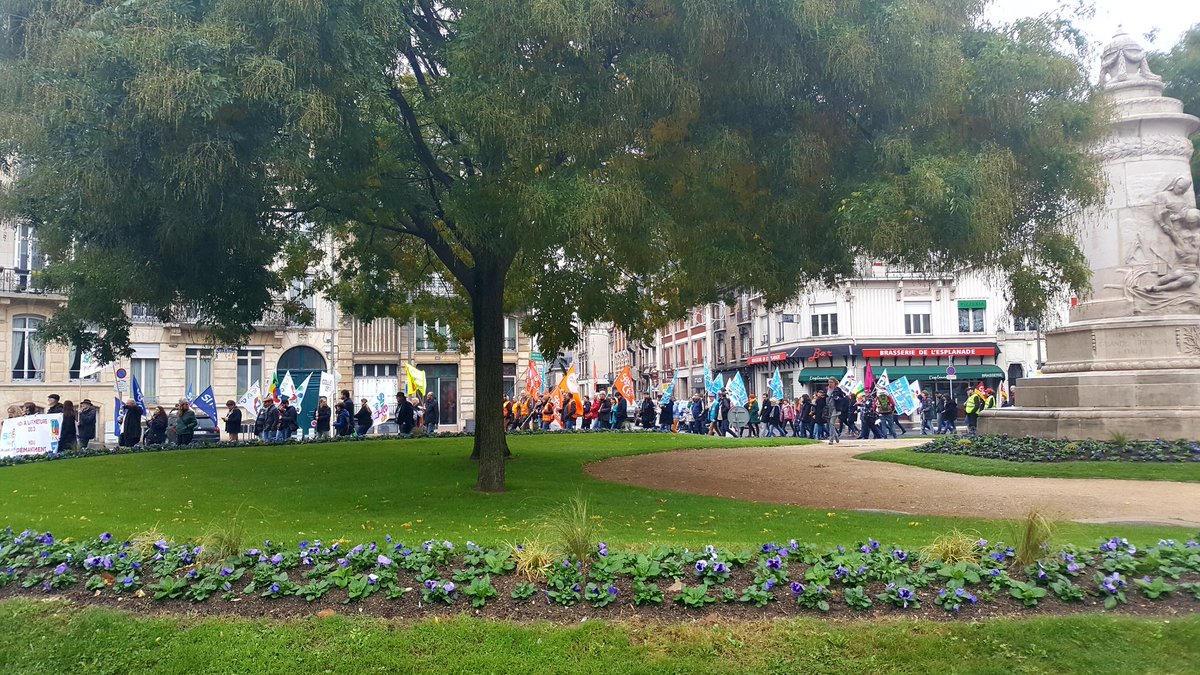 Celine_Lang's tweet photo. Une fois le cortège parti, les professeurs et psychologues scolaires étaient environ 340 à #Reims à protester contre les suppressions de postes dans l'@EducationFrance @France3CA #manifestation https://t.co/zvIuiyDvl1