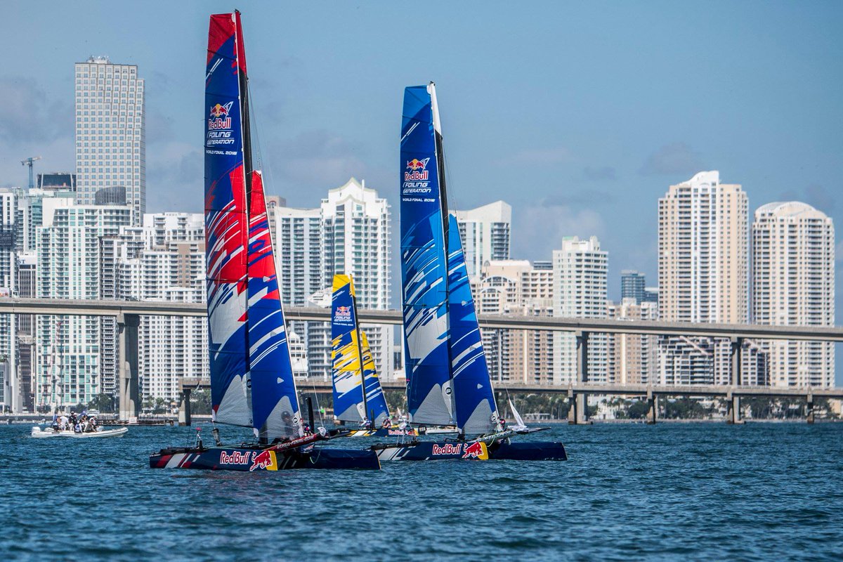 spanishimpulse's tweet photo. Magnífico ambiente @redbull Foiling Generation en Cayo Vizcaíno, Miami. Con 16 equipos nacionales compitiendo en un sistema de eliminación que permite pocos fallos. 😮 ¡Vamos gallos! 🐓🐓 Vamos Albert Torres y Julio Alonso. #redbullfoilinggeneration #redbullsailingteam https://t.co/LtajIXguXc