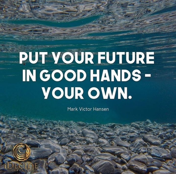 Put your future in good hands - your own.❤ #MondayMotivaton #future #trust