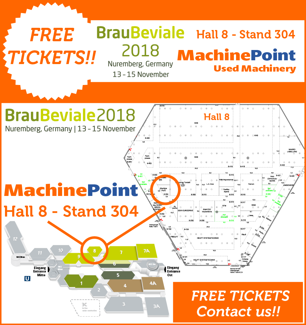 Machinepoint's tweet photo. Everything is ready to welcome you at #BrauBeviale2018! Hall 8 Stand 304 
#machinepoint #usedmachinery #braubeviale https://t.co/TQLXZ5ajab