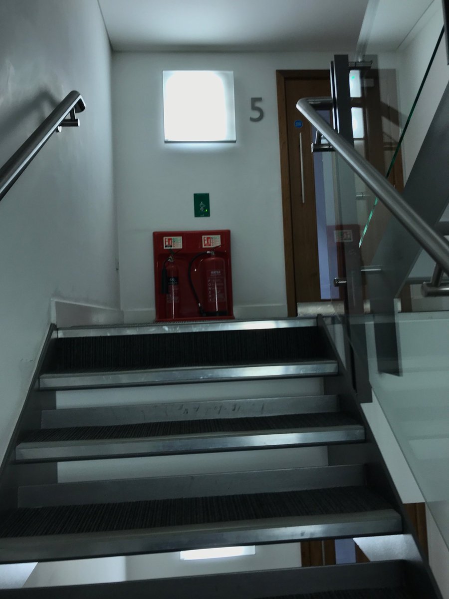 PippaPippahall7's tweet photo. The 5 flights of stairs to the office doesn’t seem to get any easier! Every little helps on the Kili training #learningonthewayup https://t.co/QdFOIHfSkZ