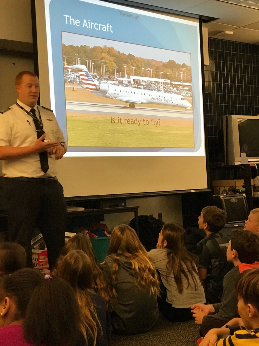 GGuengerich's tweet photo. Captain Blake Ditlow, presented the “Science of Flight” to Vernfield fourth graders. Blake is a Souderton High and Oakridge Elementary graduate. His mother, Jacqui, is a fourth grade instructor. https://t.co/J4PTTedVap