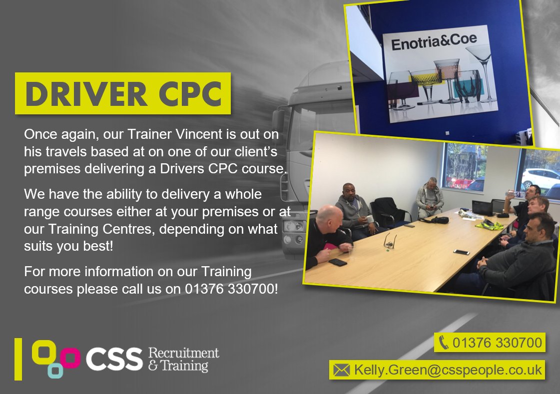CssRecruitment1's tweet image. 🚛 | Once again, our Trainer Vincent is out on his travels based at on one of our client’s premises delivering a #DriversCPC course! 👇 #Training
