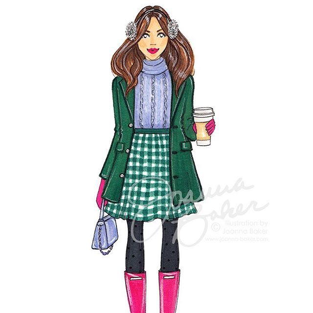 Tis the season for hot tea, warm coats and comfy sweaters! ☕️ Print available in multiple skin tones and hair colors 👉 bit.ly/wintergingham 💚💜 #fashionillustration #ootd #preppyfashion #gingham #outfitinspo #winterfashion #tealover #favoritething… ift.tt/2RSjNkr