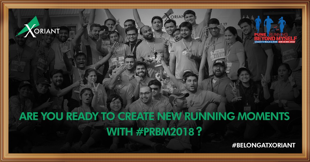 Xoriant's tweet photo. Time to push your limits and take it to the streets of #Pune to create new running moments with #Xoriant just like last year. #PRBM2018 #BelongAtXoriant https://t.co/c2wSxfGpcZ