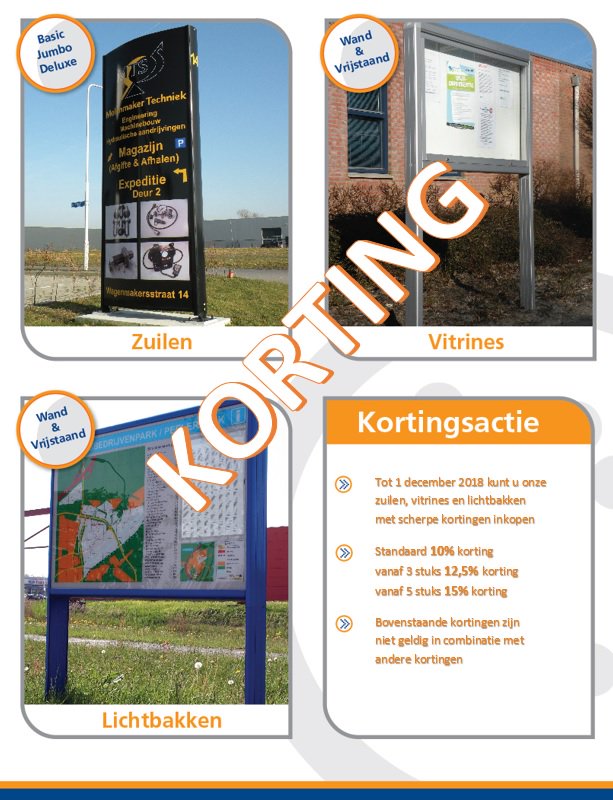 DeltaSignBV's tweet photo. Korting Korting Korting! Tot 1 december kunt u onze zuilen, vitrines en lichtbakken met zeer scherpe kortingen inkopen.!  - https://t.co/ihB3IWJDXR https://t.co/uxPIkUD2WI