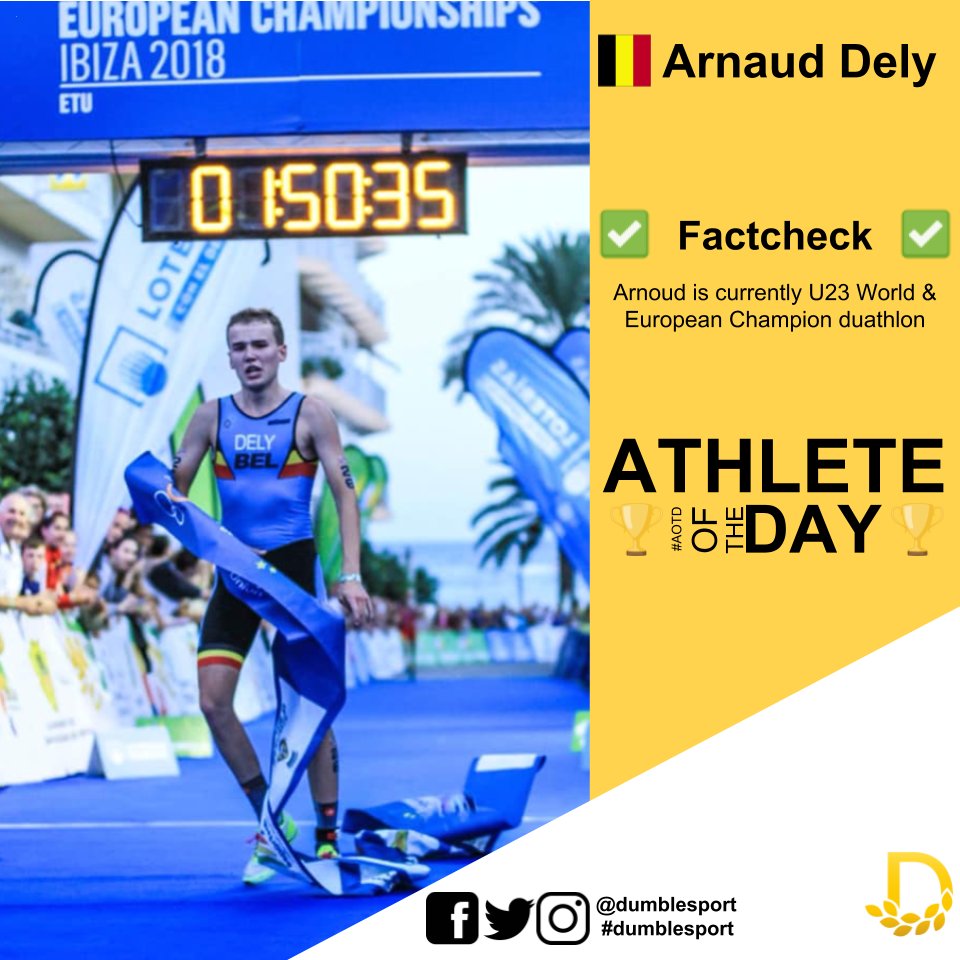Dumble (@dumblesport) on Twitter photo 🏆Athlete of the day🏆 <a href="/DelyArnaud/">Arnaud Dely</a> 🇧🇪.
#dumblesport #thesportnetwork #athlete #sport #strong #Belgium #AOTD #sportersbelevenmeer #teambelgium #runbikerun #duathlon #bikeporn 🏆Athlete of the day🏆 <a href="/DelyArnaud/">Arnaud Dely</a> 🇧🇪.
#dumblesport #thesportnetwork #athlete #sport #strong #Belgium #AOTD #sportersbelevenmeer #teambelgium #runbikerun #duathlon #bikeporn