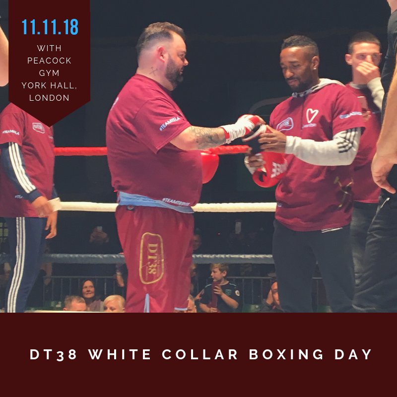 #DT38 White Collar Boxing in pictures #6: A sensational fundraising event at #YorkHall yesterday with @PeacockGym . Once again a huge thanks to our 24 brave competitors, sponsors & all to came to & supported this event to help us continue to raise awareness of #TesticularCancer