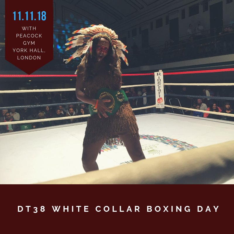 #DT38 White Collar Boxing in pictures #7: A sensational fundraising event at #YorkHall yesterday with @PeacockGym . Once again a huge thanks to our 24 brave competitors, sponsors & all to came to & supported this event to help us continue to raise awareness of #TesticularCancer