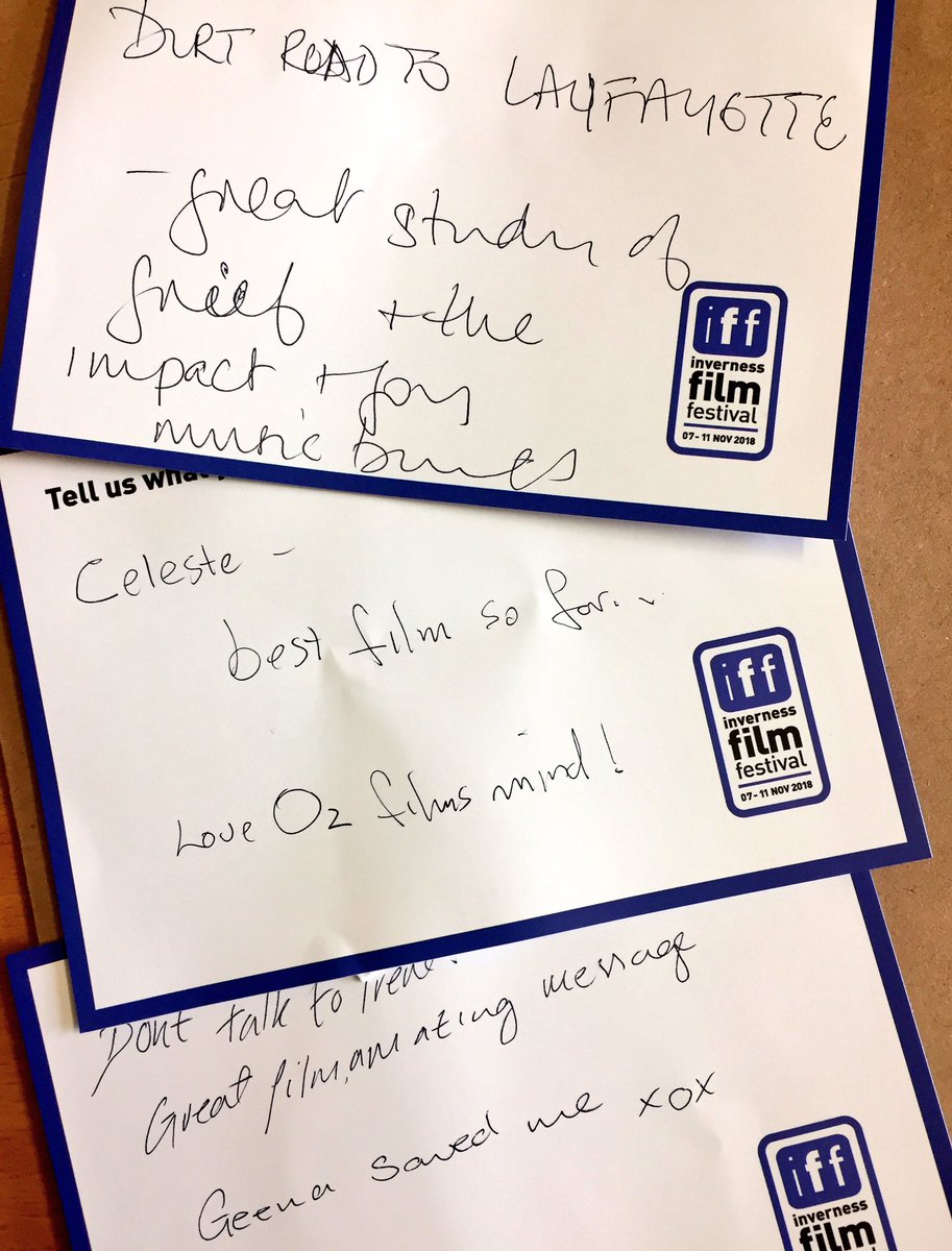 InvFilmFest's tweet image. A huge thank you to everyone who came along to this year’s #InvernessFilmFestival. Here are some more lovely comments from our audience...we’ll announce the 2018 Audience Award soon so #StayTuned 👀