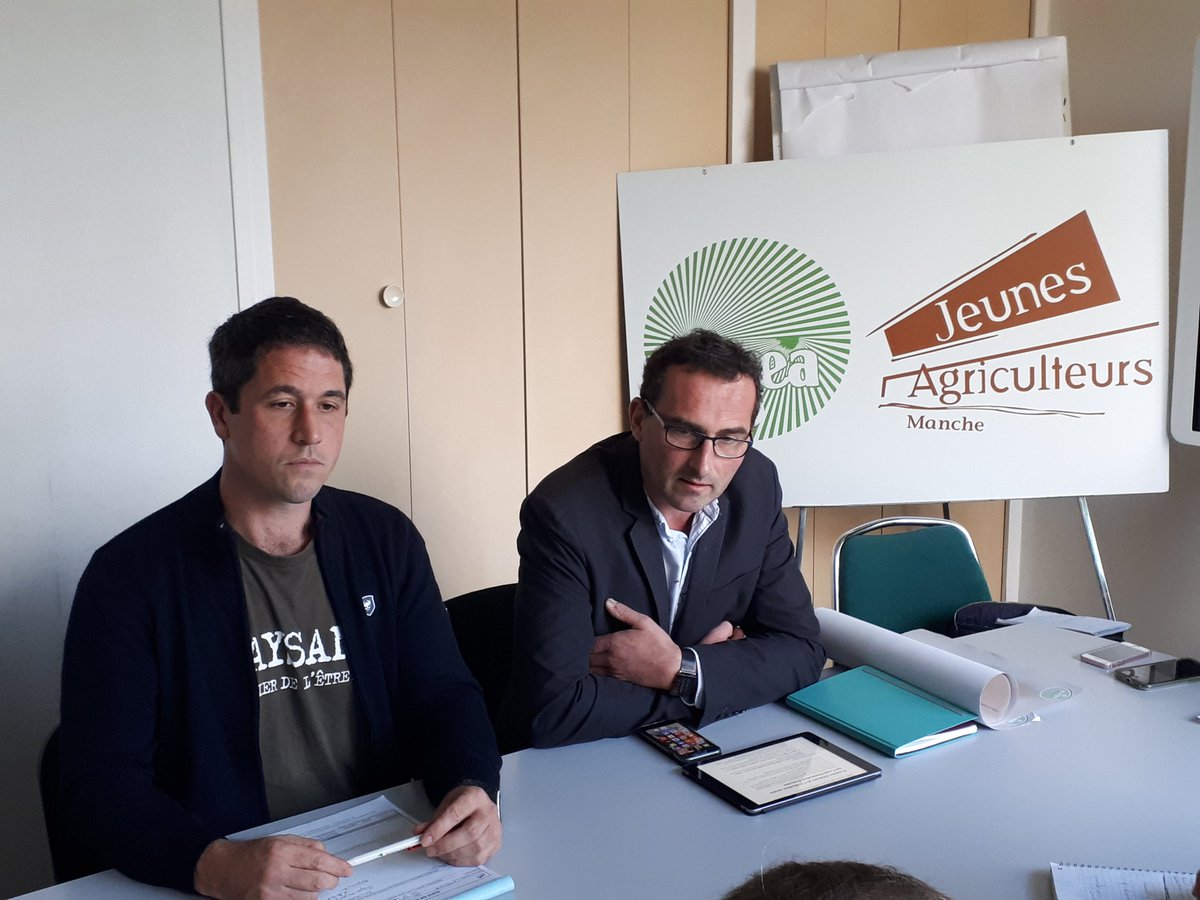 Les présidents de la FDSEA et des JA de la Manche donne un point presse sur l'actualité syndicale.