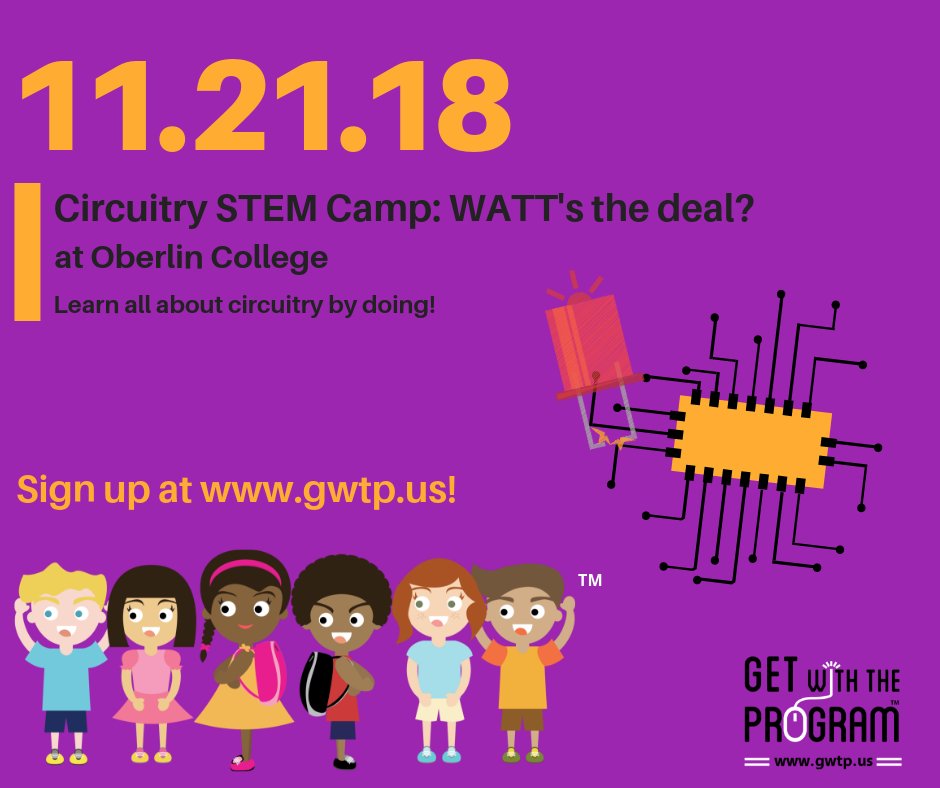 Wednesday, Nov. 21 STEM Camp: Circuitry - mailchi.mp/18e5255c5c74/c… #GwtP #GetwiththeProgram #Circuitry