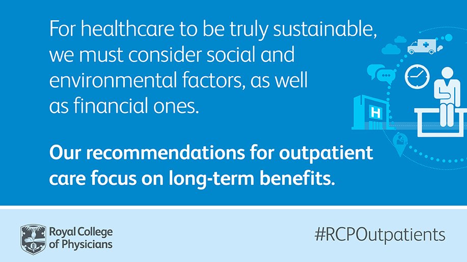 RCPhysicians's tweet photo. Have you read our #RCPOutpatients report?
Released on Friday, we said the current outpatients model is outdated and not fit for purpose.
We suggest new, innovative and sustainable ways to make outpatients work for all patients: https://t.co/7BXYKSBzVx https://t.co/gMjm08I8mi