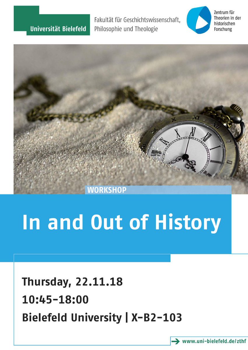 'In and out of #history' - #workshop at the Center for Theories in Historical Research @unibielefeld on 22 November, with @AchimLandwehr, @LevkeHarders and @zoltanbsimon. Programme: ekvv.uni-bielefeld.de/blog/geschicht…