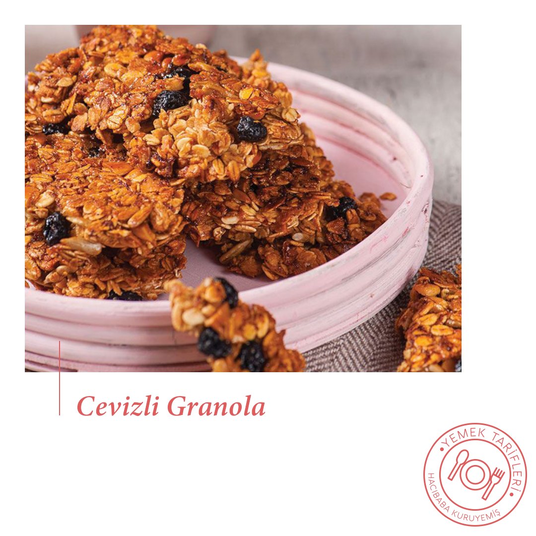 Enfes Cevizli Granola tarifi ile ister ara öğünlerinizde, ister sabah kahvaltıda sütünüze ekleyerek formunuzu koruyabilirsiniz! En taze Hacıbaba Kuruyemiş ürünleri ile lezzet garantili tarifi için; buff.ly/2B0eYjq
Afiyet olsun! 
🌰🍯