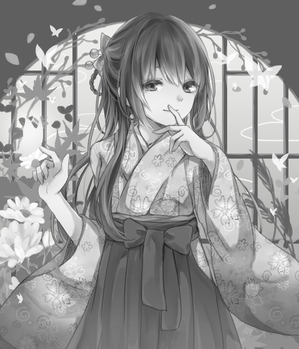 とりあえずモノクロできた そのうち色つけるね 月見草 ご依頼停止中のイラスト とりあえずモノクロできた そのうち色つけるね 月見草 ご依頼停止中のイラスト