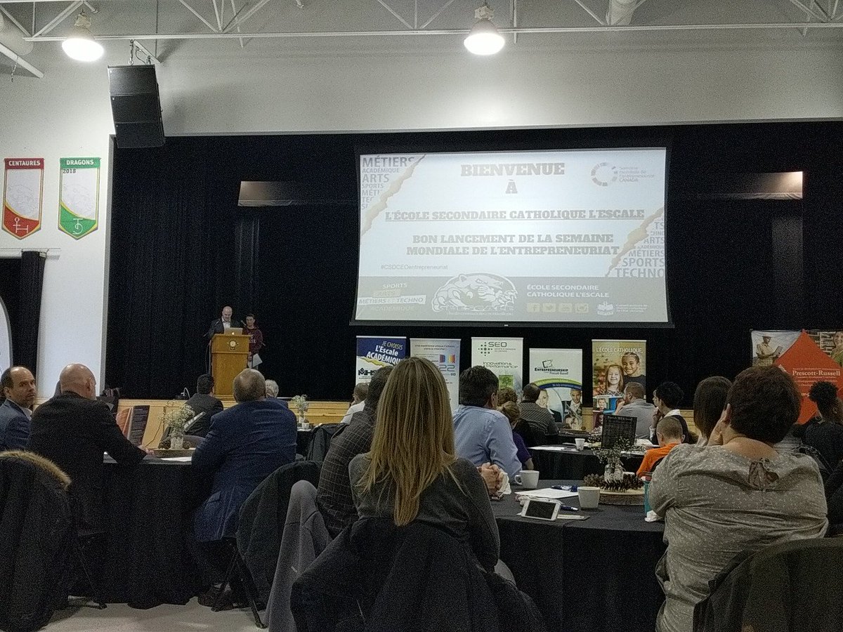 Lancement de la Semaine mondiale de l'entrepreneuriat à Clarence-Rockland. @Ottawacepeo  <a href="/danikforgues/">Danik Forgues</a>