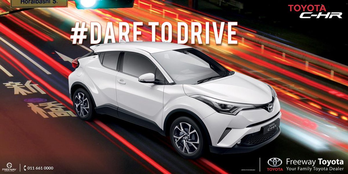 Freeway_Group's tweet image. TOYOTA CH-R😉
#DareToDrive. 
💙
Call us on 011 661 0000
🔹
#FreewayGroup #freewaytoyota #staysafe #toyotachr #chr #freewaychr