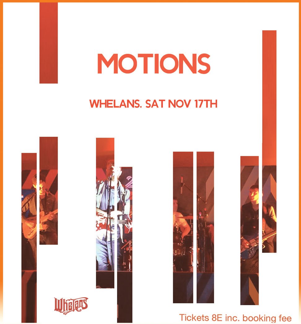 Tmrw: MOTIONS
plus support
ELECTRIC SHORE + ELLY D

Whelan’s Upstairs, 17th Nov | €8

whelanslive.com/index.php/moti…
<a href="/MotionsMusic/">@MotionsMusic</a> <a href="/ELLYDMUSIC/">ELLYD</a> <a href="/Electric_Shore/">Electric Shore</a>