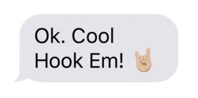 RedditCFB on Twitter: "Ok. Cool Hook Em! 🤘🏻" / Twitter