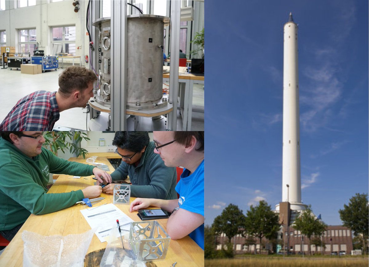 ESA__Education's tweet photo. Today is the first day of Drop Your Thesis! 2018.  The @Land3U student team is busy integrating their setup into @JAXA_en vacuum chamber at @ZARM_de Drop Tower in Bremen. Determining the coeficient of restitution of a cubesat landing on an asteroid is the aim - videos next week! https://t.co/RUOdL83V00