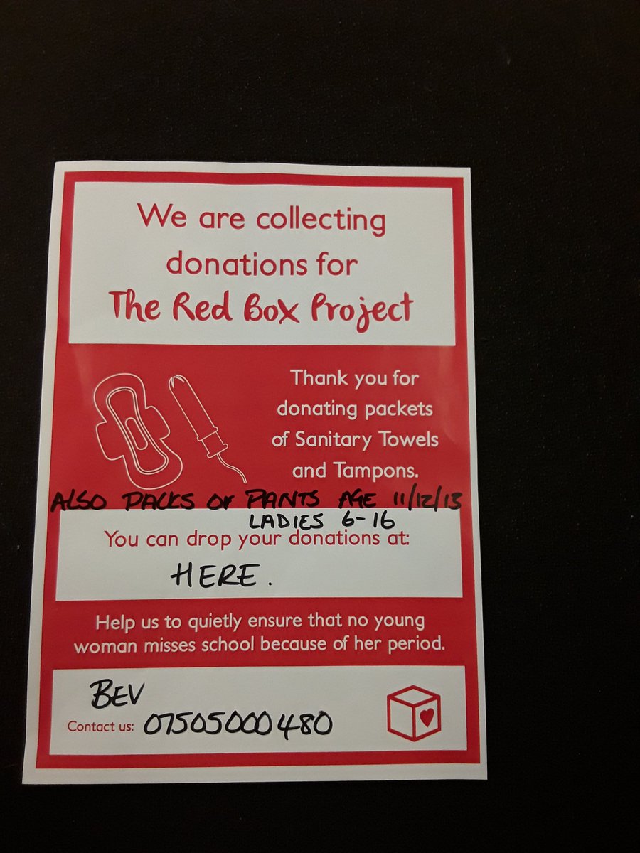 WFlibraries's tweet image. #theredboxproject at #FeatherstoneLibrary help us to quietly ensure no young woman misses school because of her period.