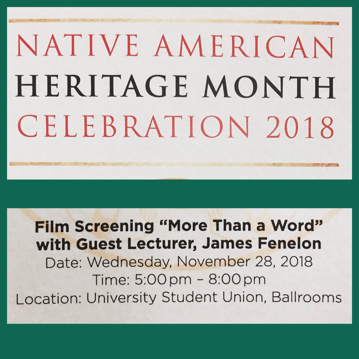 CSULB_OMA's tweet photo. Come out to our last program of the year as we end the Native American Heritage Celebration. Bring your friends and enjoy a movie screening with free refreshments! 
#csulb #lbsu #csulboma #nativeamerican #csulbstudents https://t.co/uBrVmz4H3z