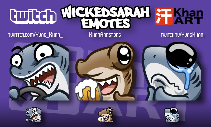 WickedSarah_'s tweet image. So in love with our new emotes! Makes me want another slot. Amazing work as always @Yung_Khan_ !