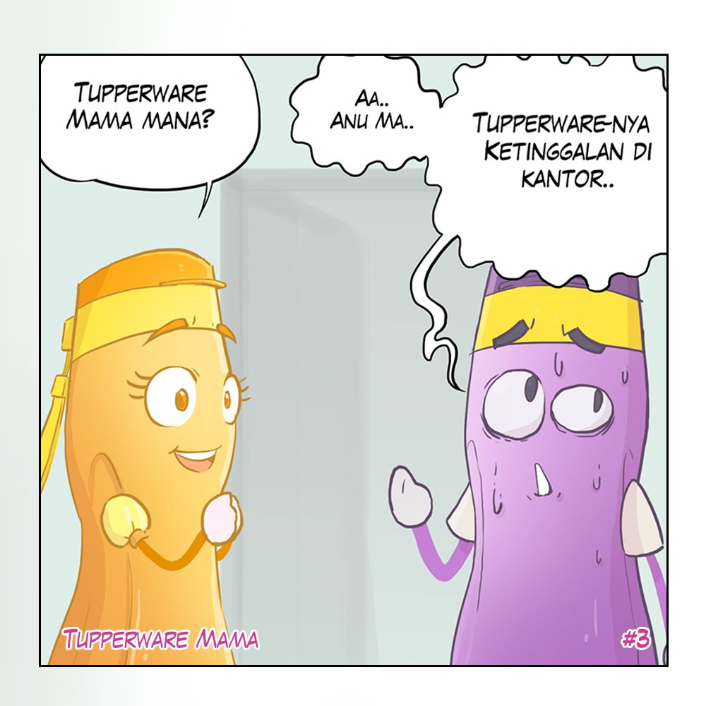 tupperwareID's tweet photo. Ugh, gawat... Mama marah banget, pas tahu Papa lupa bawa Tupperwarenya  pulang ke rumah. Gimana nasib Papa ya? Yuk, ikutan kontes #TupperwareComic lengkapi ceritanya! Cek infonya di sini: https://t.co/vT3HOYiquO https://t.co/3G0f88aeau