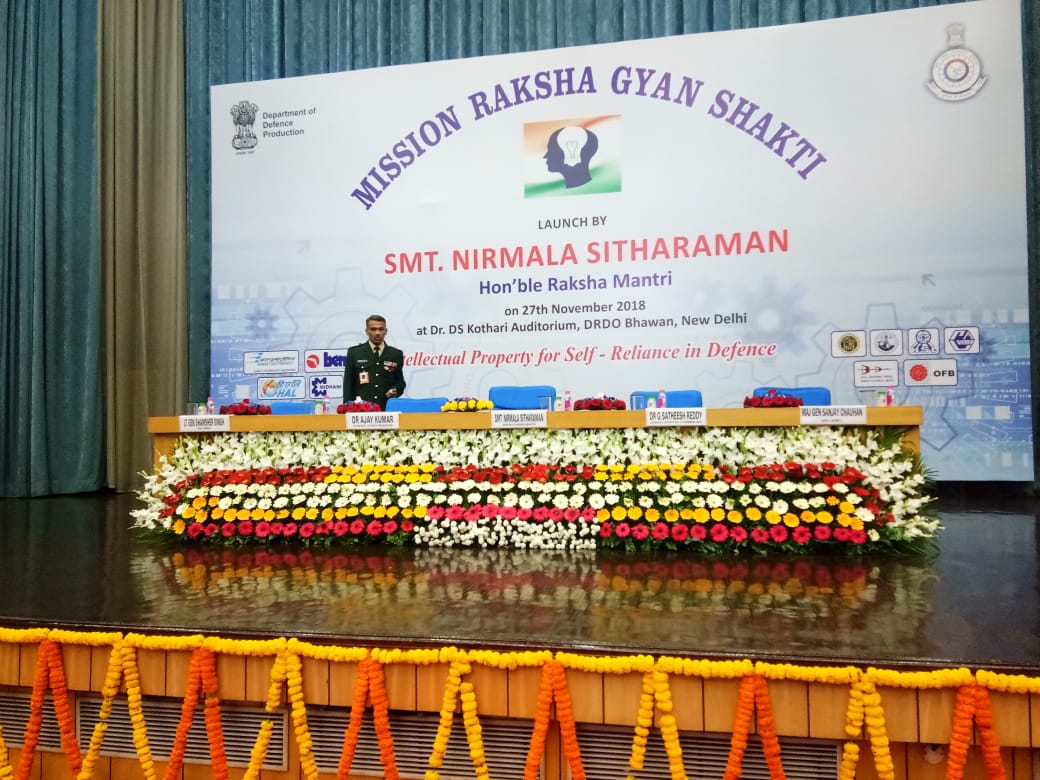 # TheIndiaEye 'RT DefProdnIndia: Stage set for the launch of #MissionRakshaGyanShakti 

Honourable Raksha Mantri Smt. Nirmala Sitharaman soon to arrive. '
