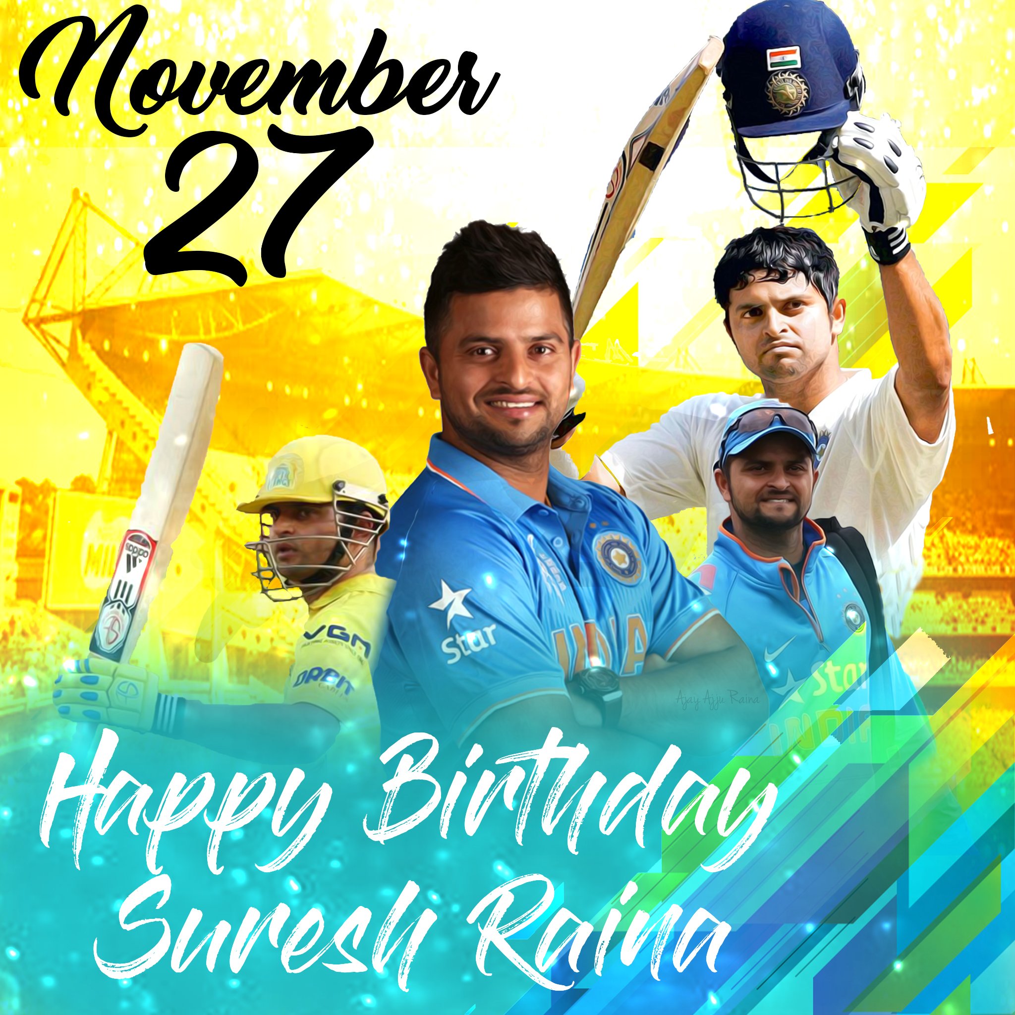 Wish you happy birthday Chinna Thala CSK team vice captain Suresh Raina bhaiya 