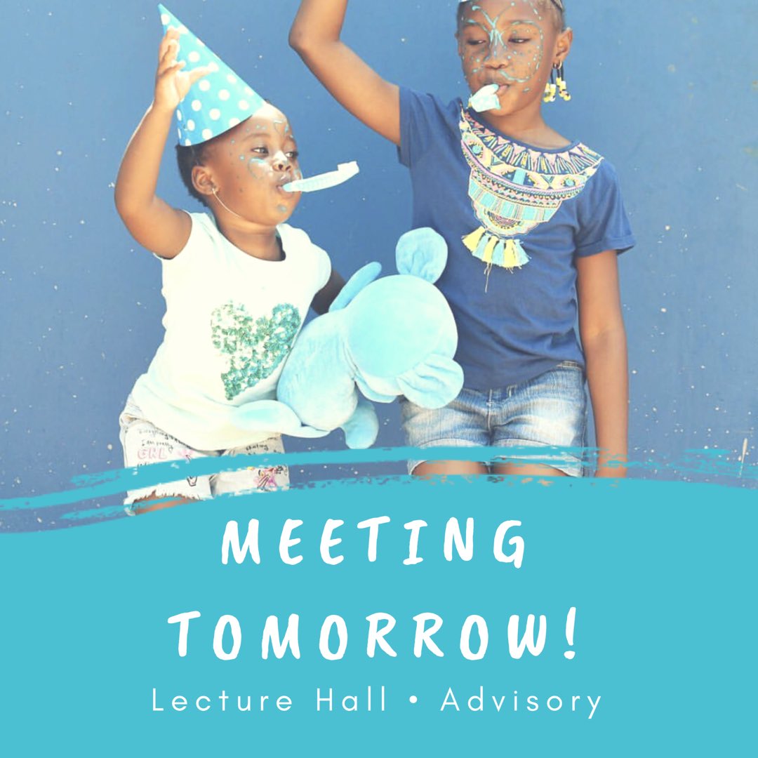 LibertyUnicef's tweet photo. We have a meeting TOMORROW in the lecture hall during advisory! Join us and find out who won the UNICEF bag of treats! 📸 @unicefcotedivoireci https://t.co/DQFhXk3YlL
