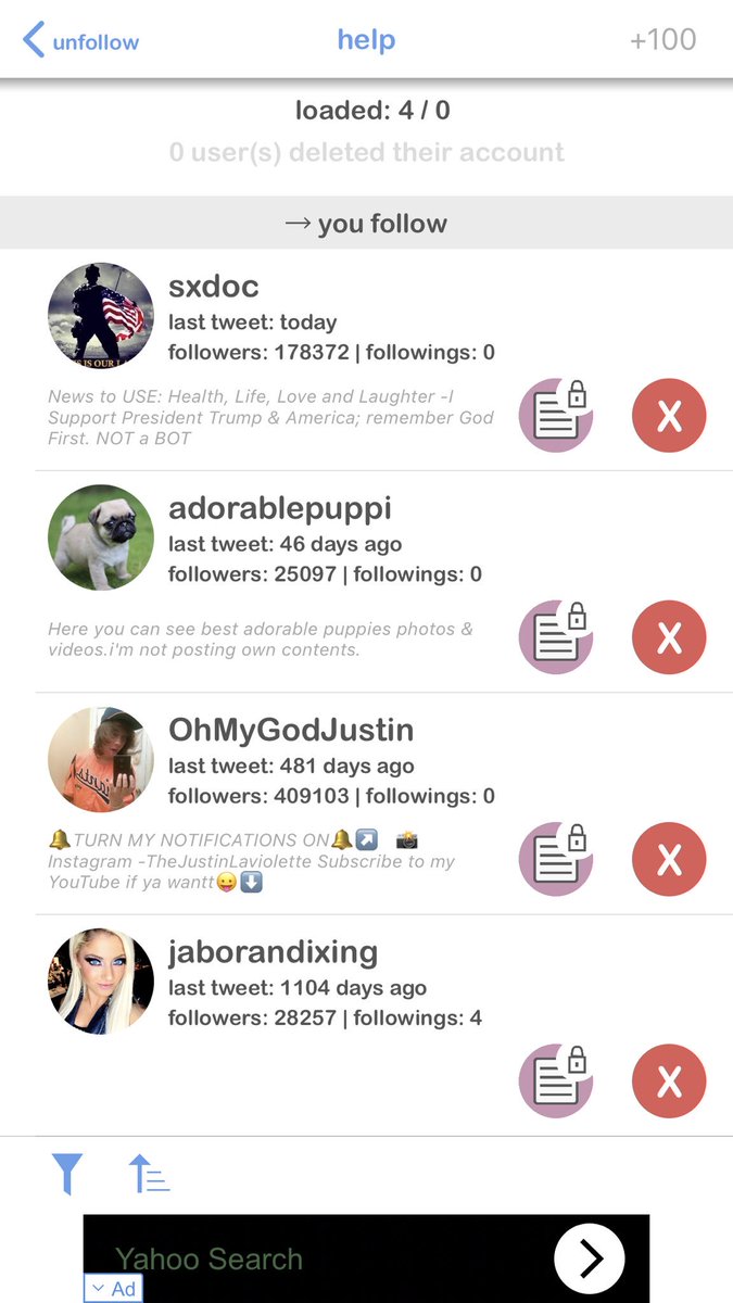 Unfollowed this group of  #twittercheaters cuz they ain’t following me so why would I be following them —— makes no sense —- so  #byedebyebye youse  #goobershoots  #goodriddance to bad boys and girls cluttering up mine and others  #FriendFeed