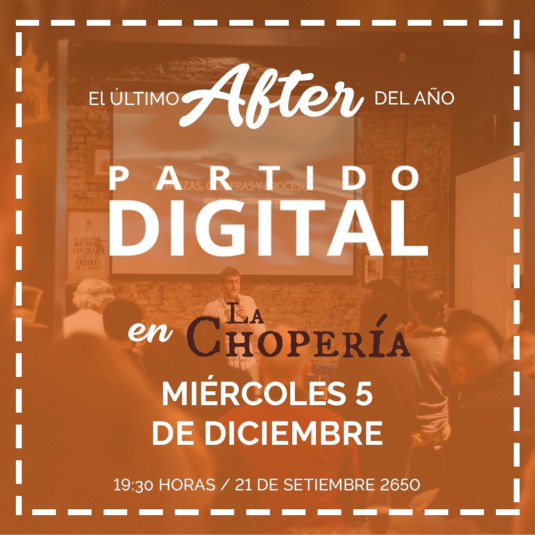 PDigitalUy's tweet photo. Estamos cerrando un gran 2018 y queremos compartir con vos el balance de todo lo que hemos hecho este año.
Todavía nos faltan algunas firmas y necesitamos de vos más que nunca, vení a firmar o traé las que tengas en tu casa :)
5 de diciembre, #AfterDigital en La Chopería. https://t.co/yrUgiTmuBX