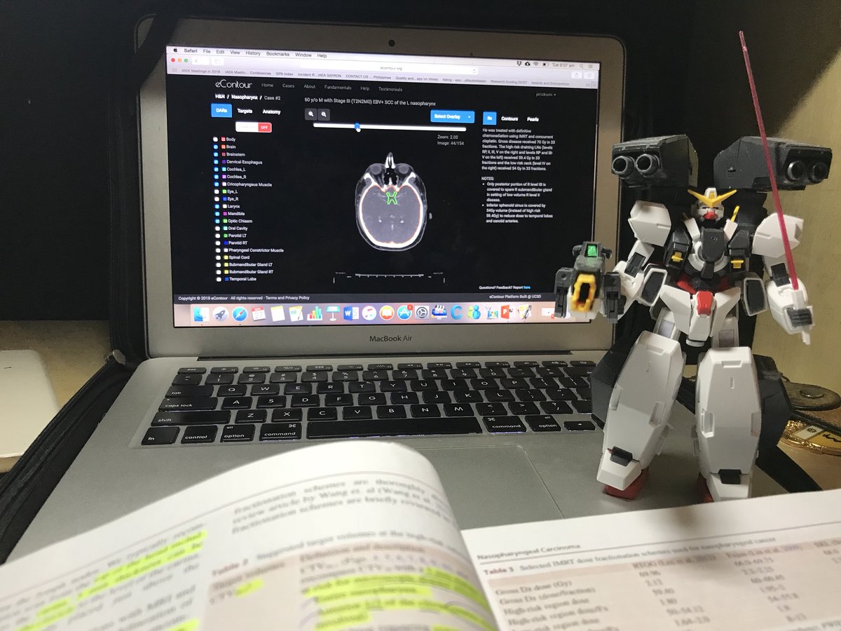 jicksonserolfMD's tweet image. When your Gundam forces you to read. #econtour #NancyLee #RadOnc #Boards