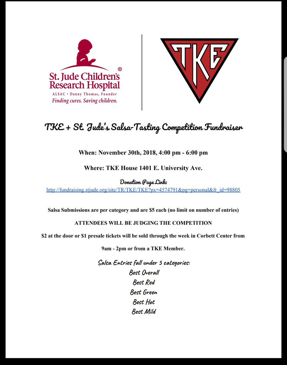 Come stop by and flex your salsa skills. Support St. Jude Children's Research Hospital.