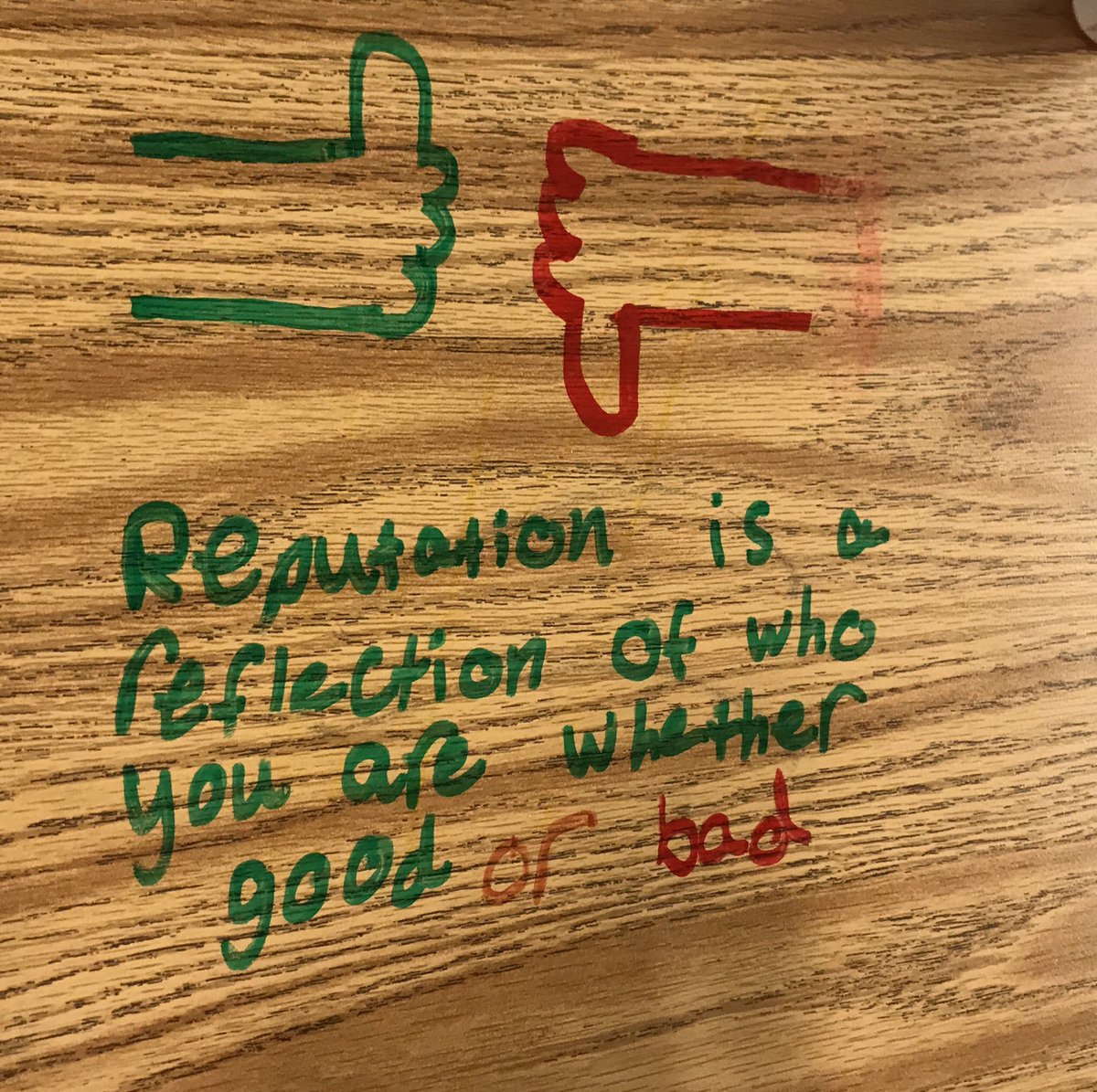 mggilliam's tweet photo. No copier? No problem! Discussing reputation, Iago, Cassio, and how a good and/or bad reputation defines us in a work environment. #othello #phsgreatness #connectrisd https://t.co/4uUPcrpDOb