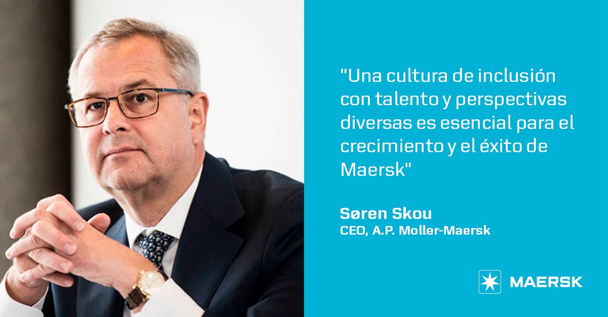 MaerskLatam's tweet image. En #Maersk, seguimos trabajando en alcanzar una cultura donde todo el equipo esté capacitado para innovar y colaborar. Junto a estos 50 líderes reafirmamos nuestro compromiso por la inclusión #inclusionpledge #embracedifference. 
Más sobre esta iniciativa: embracedifference.ert.eu