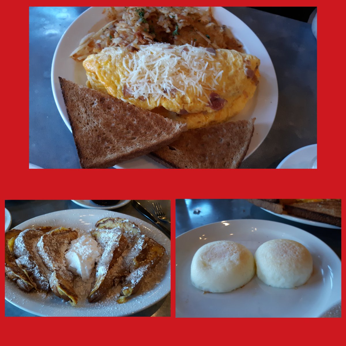 ShowMeMissouri's tweet photo. Another delicious #breakfast at the lake. #wackyknackydiner #osagebeachmo #hamandcheeseomelet #frenchtoast #poachedeggs #midmoeats https://t.co/KAdnLDwP7E
