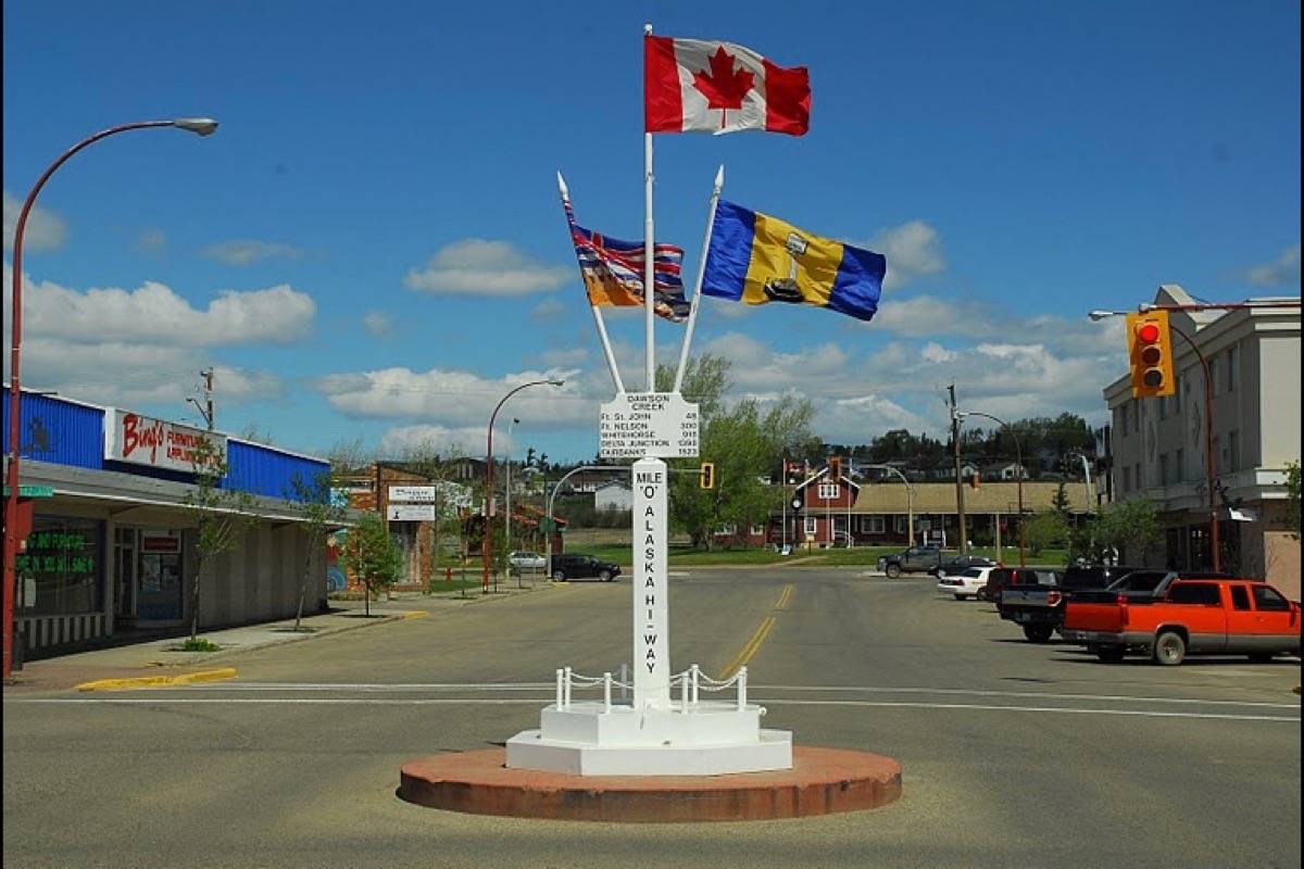 46: DAWSON CREEK (5.13 points)- Novel way of getting your name on the flag!- Your name is still on the flag- Also, the main place where this flag is flown is THE SYMBOL ON THE FLAG ITSELF - You could rank this higher and I would not complain