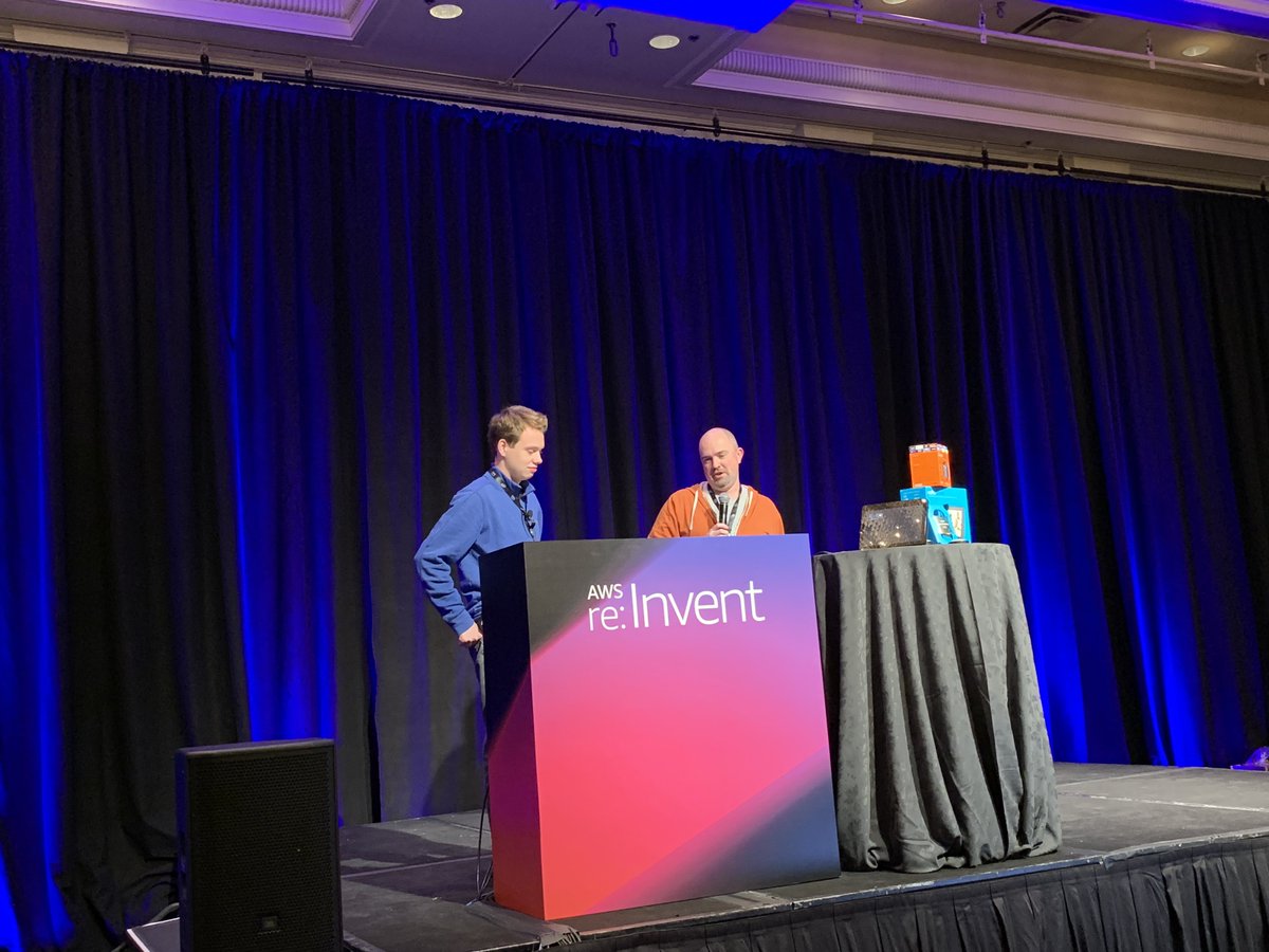 amit's tweet image. Alexa Champions @sammachin &amp;amp; @AustinMathuw presenting their skill at Alexa Hack Day #reInvent2018 #ExperienceAlexa
