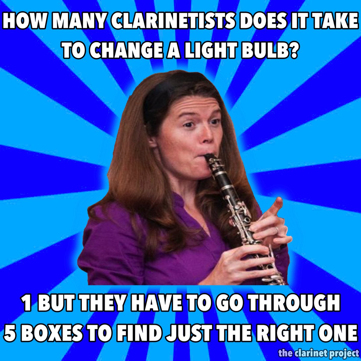 ProjectClarinet's tweet photo. How many boxes do you need?
#clarinet #reeds #changethelightbulb #band #bandmeme https://t.co/I1CaV0mSQa