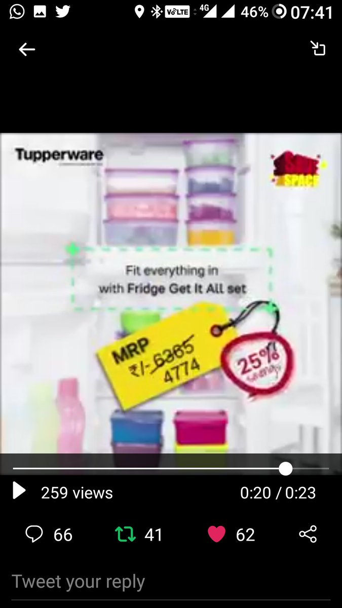 ravimoon64's tweet photo. @TupperwareIN My perfect screenshot @TupperwareIN #TheBigSavingsFestival #SaveSpace #SaveMoney #SaveEffort 

@Racer_Veb @Lavannyapinky @Shrutikoorichh1 @Sunildave1 @VHetal @PrernaJ54110576 @rj_foryou https://t.co/GPBy4IihV7