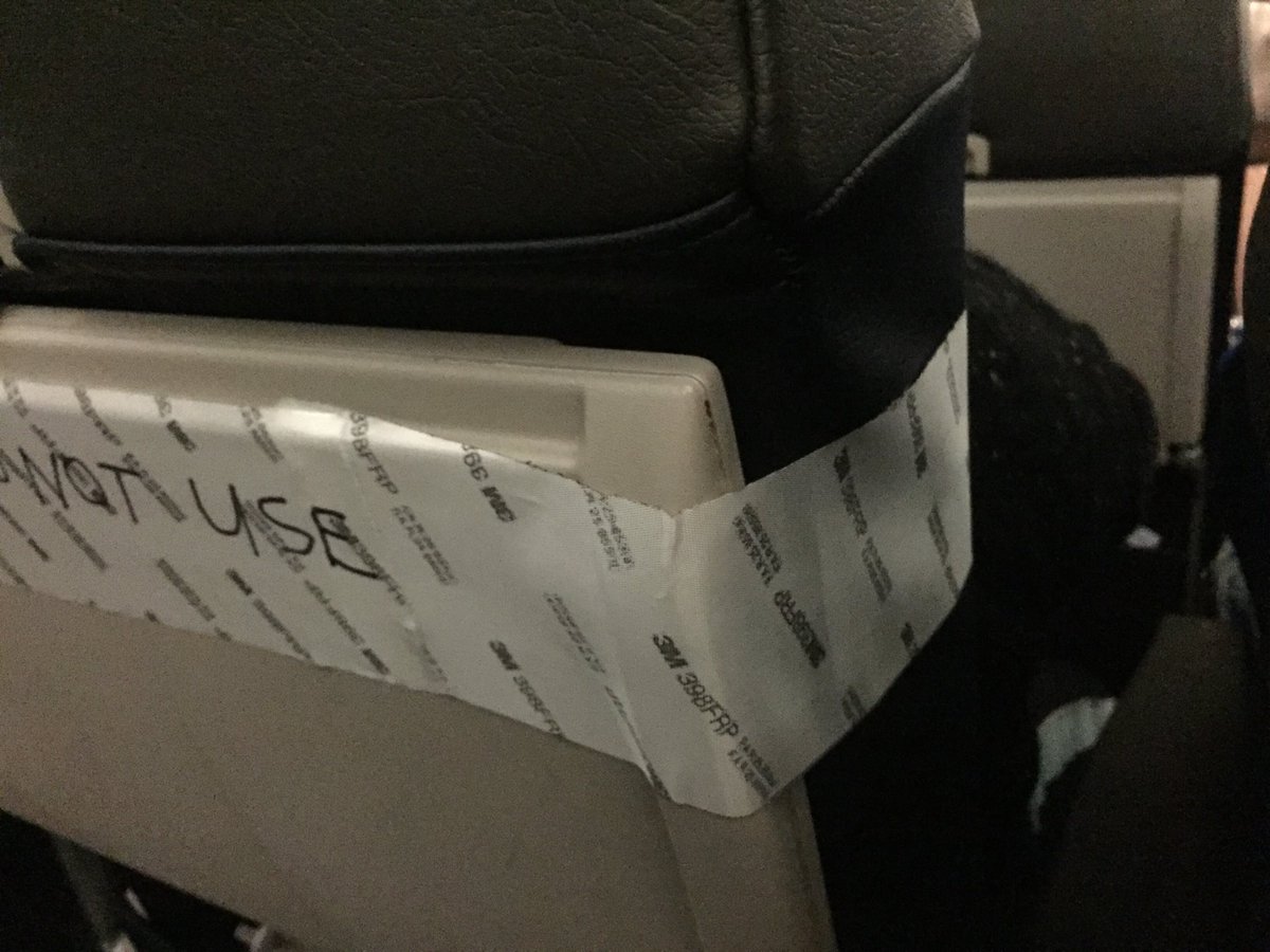 Flight from hell. #AmericanAirlines 885. I’m pretty sure airplane parts shouldn’t be held together with tape
