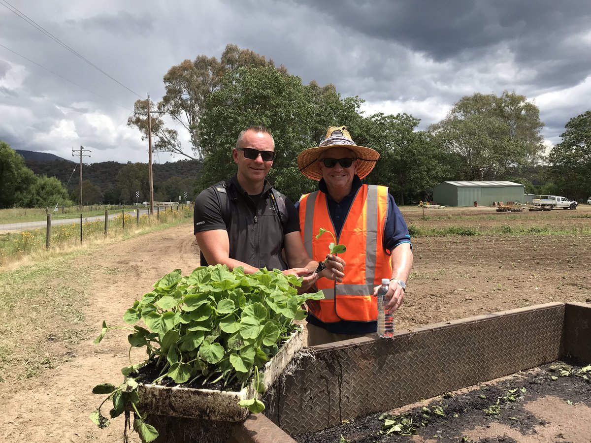 A day out with our customers Australian Pumpkin Seed, Gary planting next years crop.