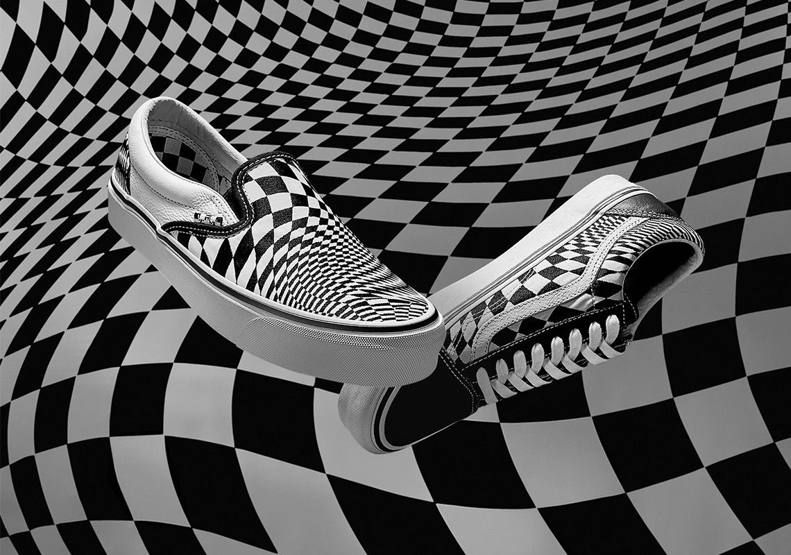 trippy vans checkered